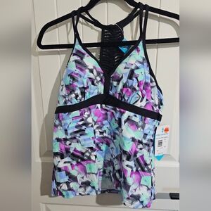 Nwt Free Country Women's Swimwear - Black, Purple, Blue, Green